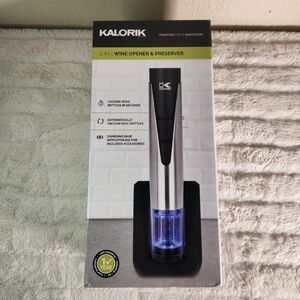 Kalorik 2-in-1 Stainless Steel Wine Opener and Preserver